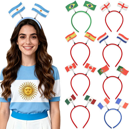 Tiara Arquinho Copa do Mundo Jogo Futebol Bandeira Brasil c/ Copa do Mundo
