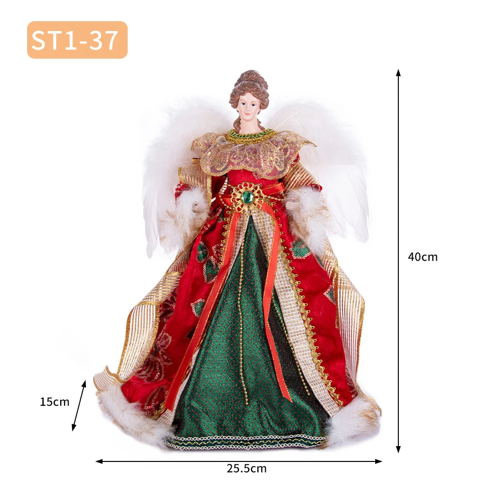 Anjo Enfeite Decoração De luxo Arvore de Natal 42 cm Arvore de Natal