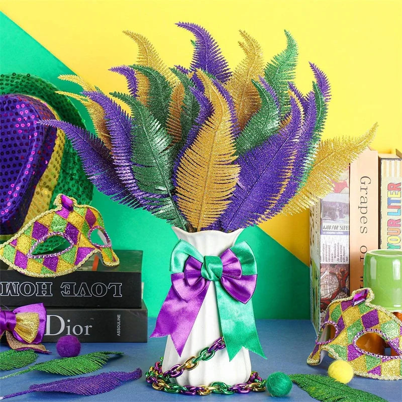 Pena carnavalesca colorida de para o Carnaval, 32cm*12.59 Pol., 30 Penas , Decoração