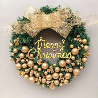 Guirlanda de outono de 50CM, elegante guirlanda de Natal champanhe dourado vermelho