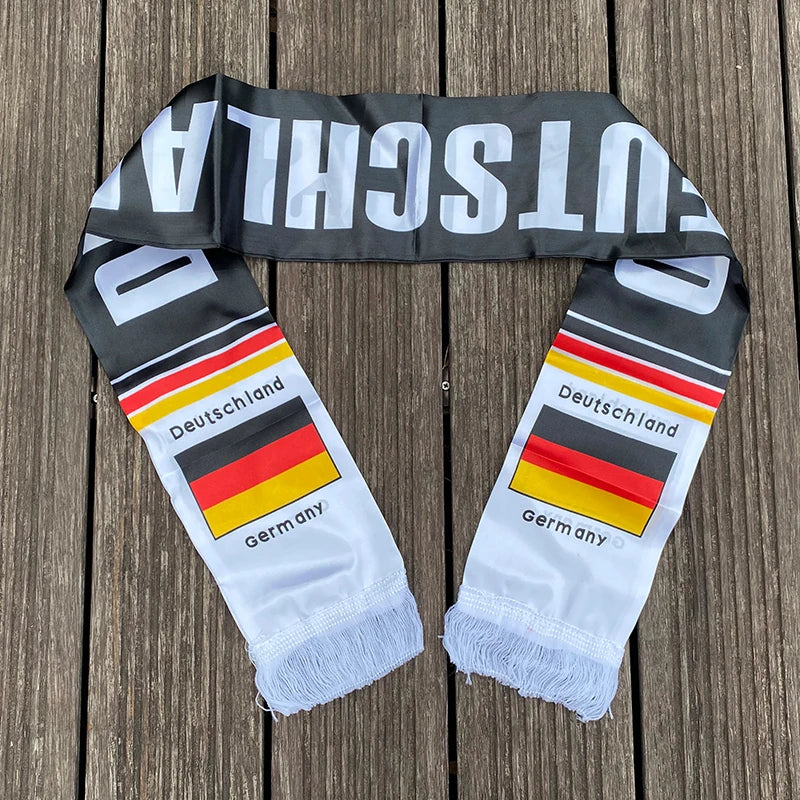Cachecol de futebol da Copa do Mundo, presente íntimo lenço de futebol para exterior