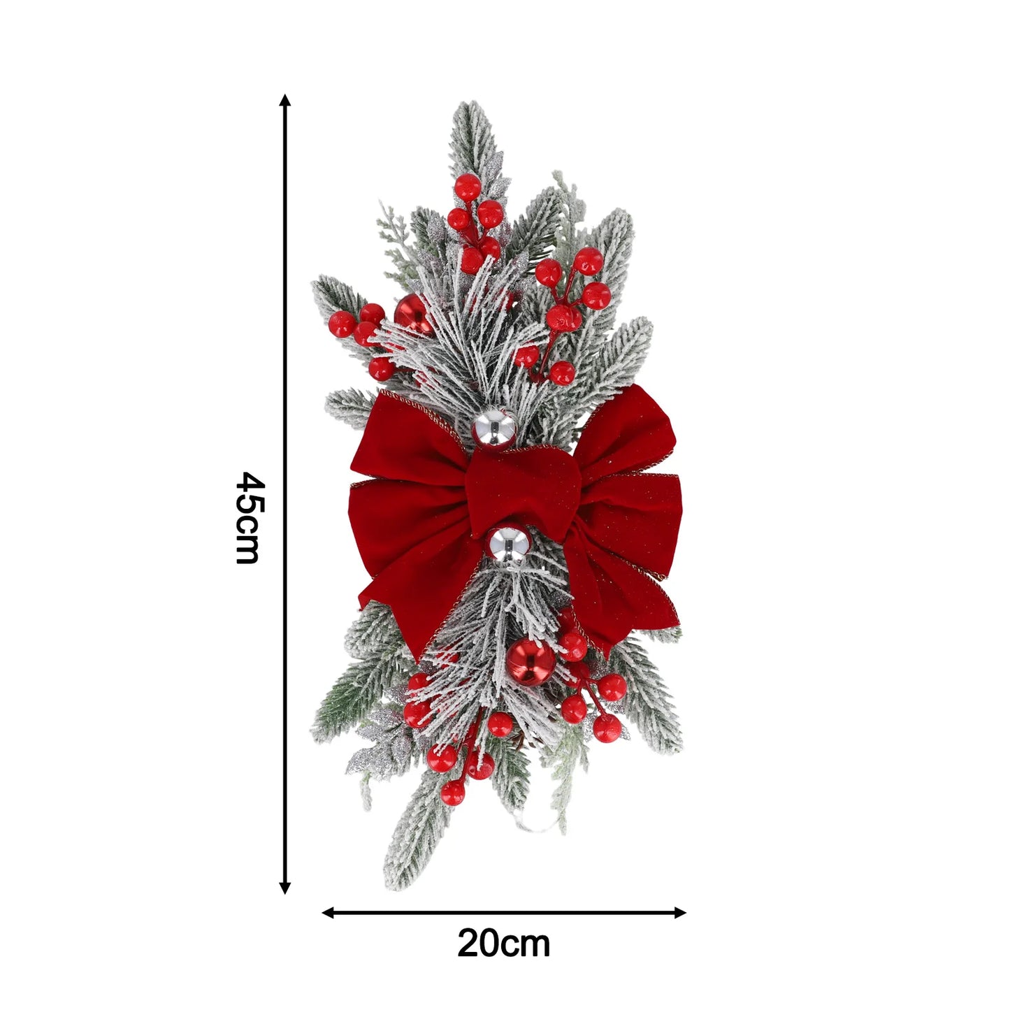 Guirlanda de Natal artificial pré-iluminada 1 unidades, lágrima de Natal sem fio com pinha