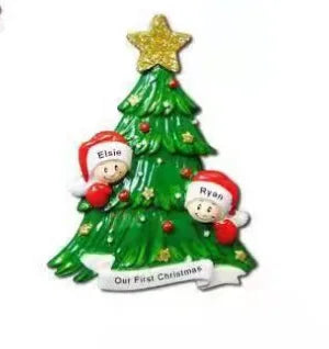 Porta-Retrato Árvore de Natal Enfeite de Natal Personalizado em Formato de Porta-Retrato 7.8cm*7.7cm