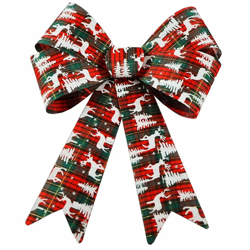 Laço Enfeite Árvore Natal Kit 1 Enfeites Árvore Natal Laço Decorado Figuras Natalinas 28.5cm