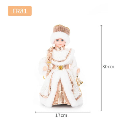 Natal Papai Noel Menino Menina Russa Música Eletrônica Ornamentos Decoração Natal