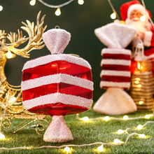 Carregar imagem no visualizador da galeria, 37 cm grande pingente de doces decoração de natal decorações vermelho e branco
