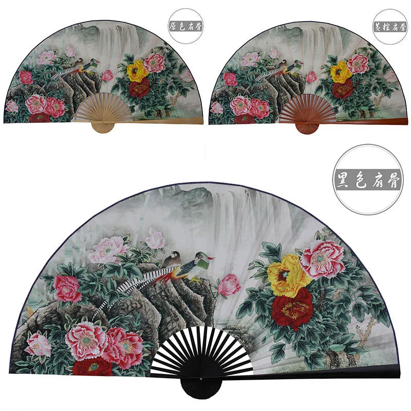 Grande Leque Pendurado, Decoração de Parede de Fundo, Leque Pendurado Artesanal