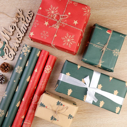 Papel Kraft de Elementos de Natal/de Embrulho de Caixa de Presente Suprimentos Festas