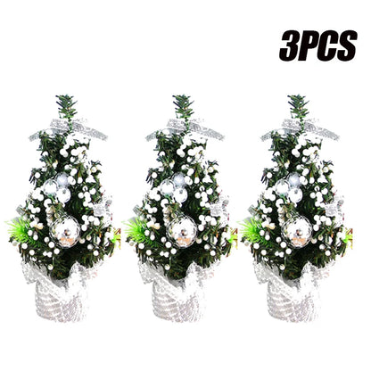 Mini Árvores de Natal 3 Peças Árvore de Natal de Mesa 20cm Decoração de Árvore de Natal