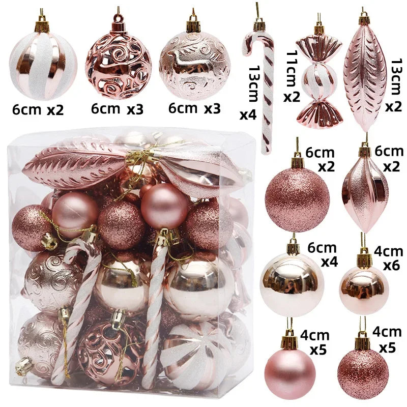 Bolas de natal Enfeites de Natal colorido inquebráveis, 50 peças, plástico, pendurar, Natal