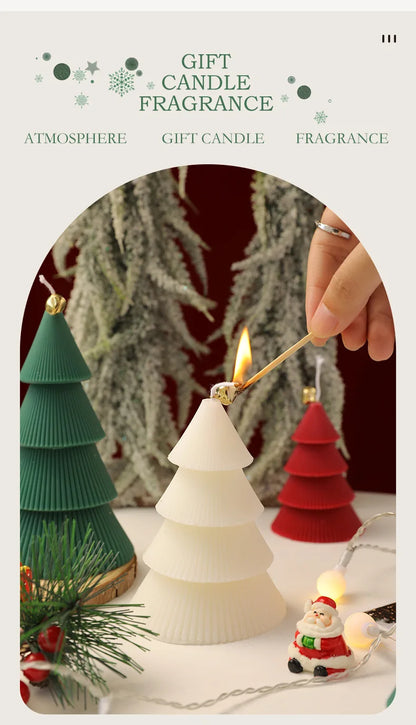 Vela de árvore de Natal 1 peça de velas Natal velas de cone de árvore Natal inverno vela