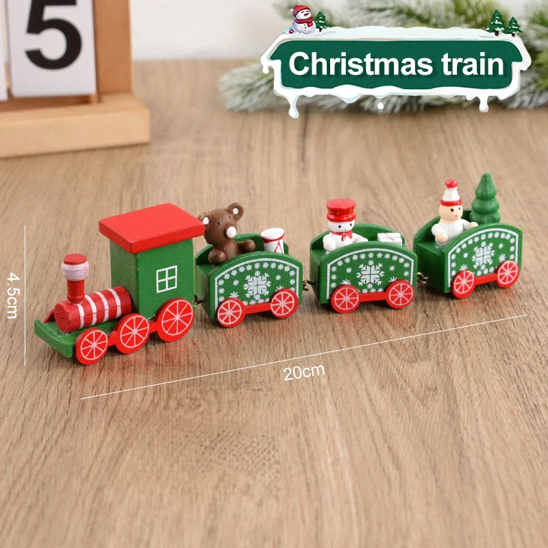 Trenzinho de Natal de Madeira Enfeite Decorativo de Mesa Mdf 25cm