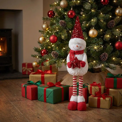 Boneco de Natal Genérica Estatueta Decoração de Natal Retrátil Novidade Esticável
