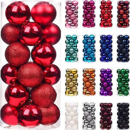 Bolas de natal Ornamentos de árvore de Natal de 3 mm de 36 quilates, grandes ornamentos