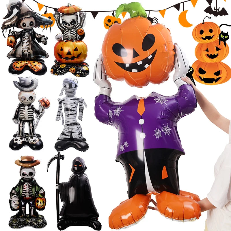 6 Pés Halloween inflável corpo caveira decoração ao ar livre inflável quintal corpo caveira
