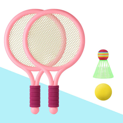Conjunto de tênis de badminton todas idades com bola azul e verde