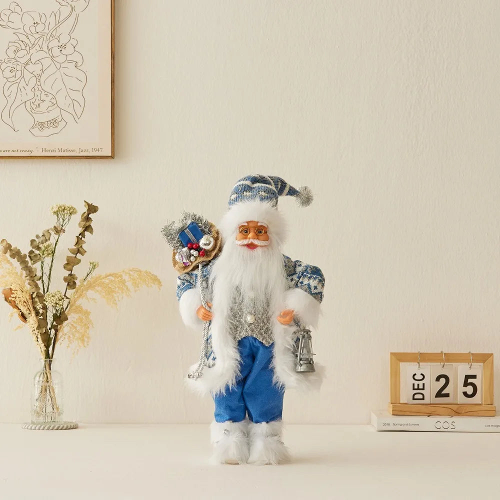 Boneco de Papai Noel - Decoração mesa Natal, estatuetas de Papai Noel, em pé, Papai Noel