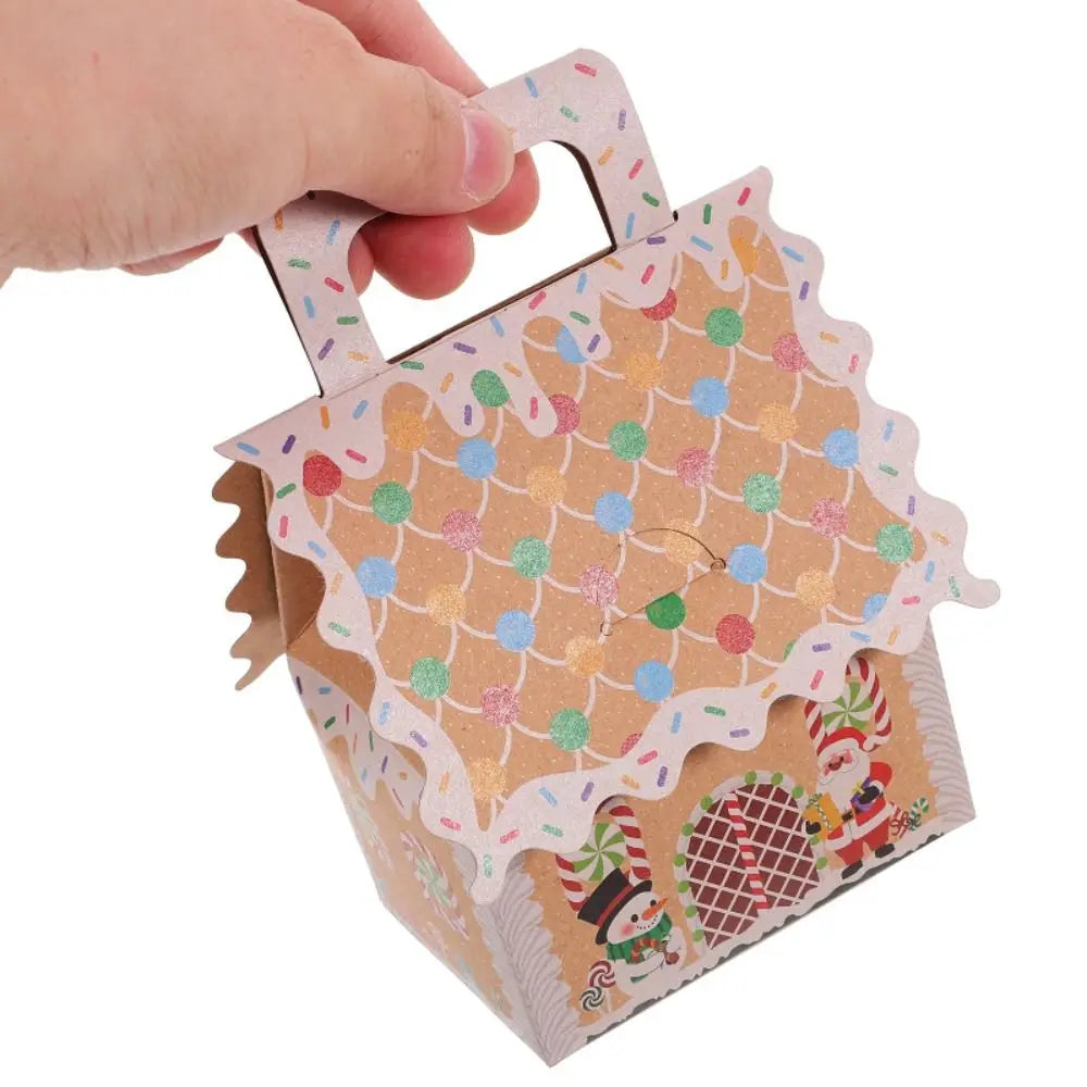 Caixa de presente, 10 caixas de papel com design de casa fofa para doces, presentes natal