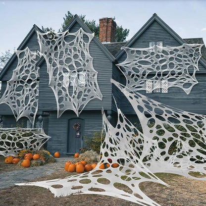 Decoração de Halloween em teia de aranha e Halloween em teia de aranha