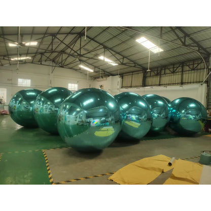 Bola de espelhos para shopping Bola de espelhos inflável, balão gigante espelhado prateado