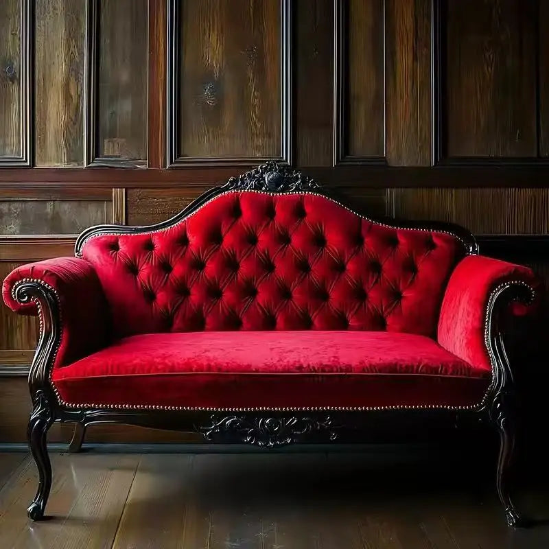 Trono Sofá de Estilo Barroco/Vitoriano e Trono Decorativo Vermelho para Shopping Centers