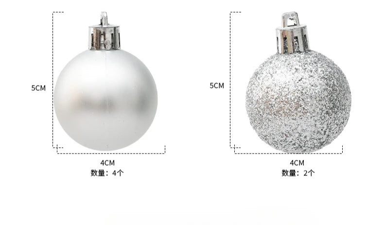 Bolas de natal Enfeites de Natal colorido inquebráveis, 50 peças, plástico, pendurar, Natal