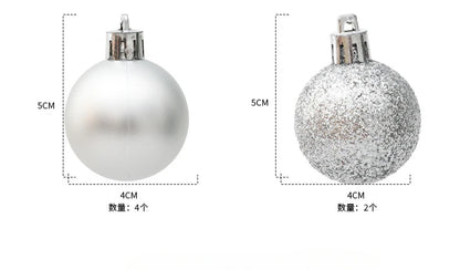 Bolas de natal Enfeites de Natal colorido inquebráveis, 50 peças, plástico, pendurar, Natal