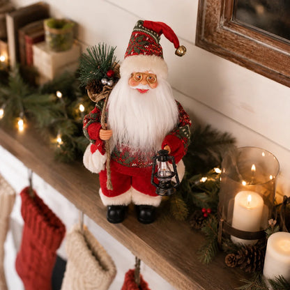 Papai Noel de Vermelho Decoração de Natal, Papai Noel de Luxo, Enfeite Natalino Grande