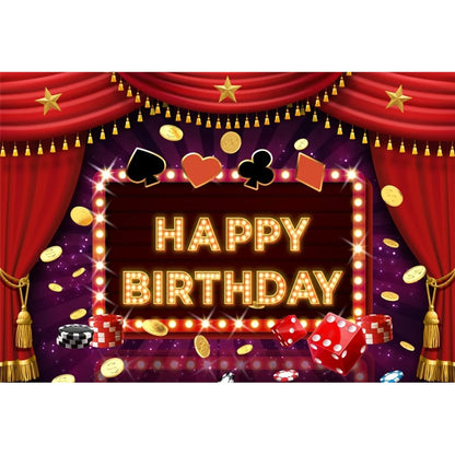 Cenário de aniversário de cassino Las Vegas Casino Noite Tema de Aniversário Decorações