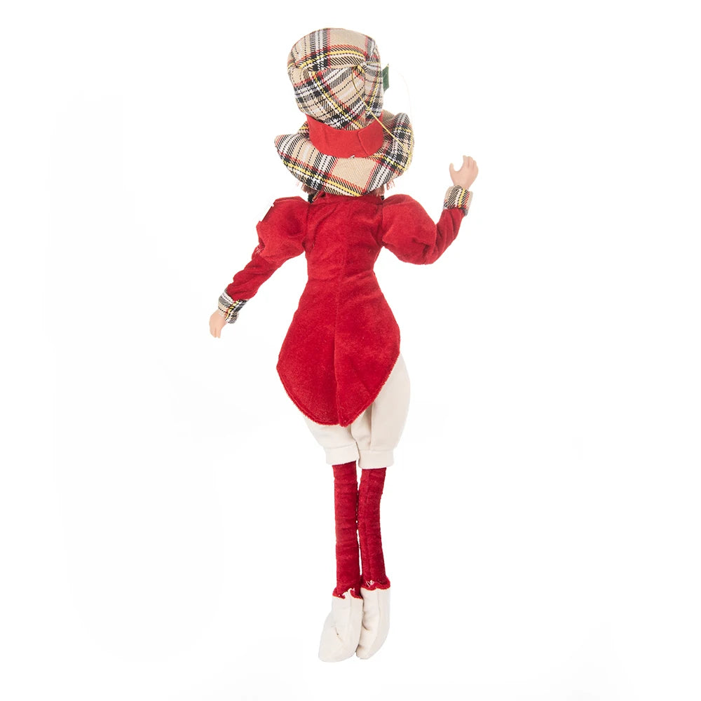 Elfo Decorativo para Shopping, Elfo Estatueta Pelúcia Artesanal Natal Vermelho, Verde, Rosa e Vinho