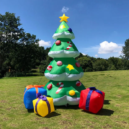 Papai Noel Inflável de 6 pés, Decoração de Quintal de Natal, Luzes LED para Festa, Gramado