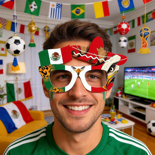 Óculos Sol Bandeira Copa do Mundo 1 Peça Decorações Para Festa Com Tema De  Futebol