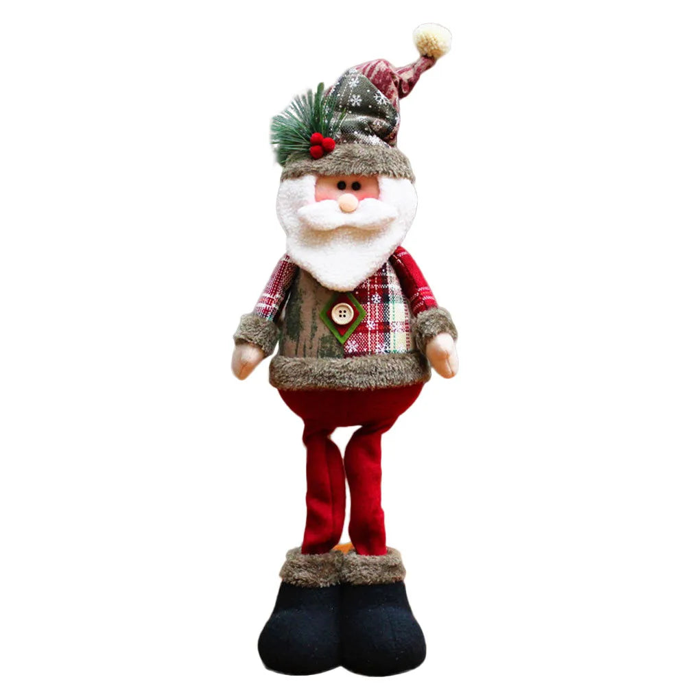 Kit boneco Papai Noel Boneco de Neve Rena Natal Boneco de Natal em pé - boneca retrátil
