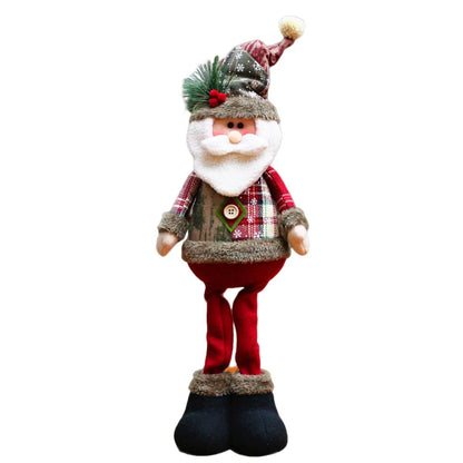 Kit boneco Papai Noel Boneco de Neve Rena Natal Boneco de Natal em pé - boneca retrátil