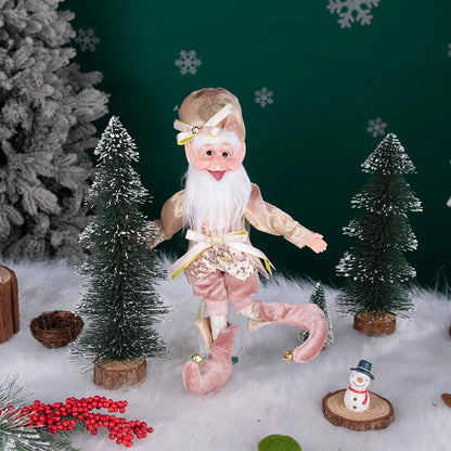 Enfeite Elfo Verde e Vermelho 45cm e 55cm Merita, Personagens Natalinos para Decoração