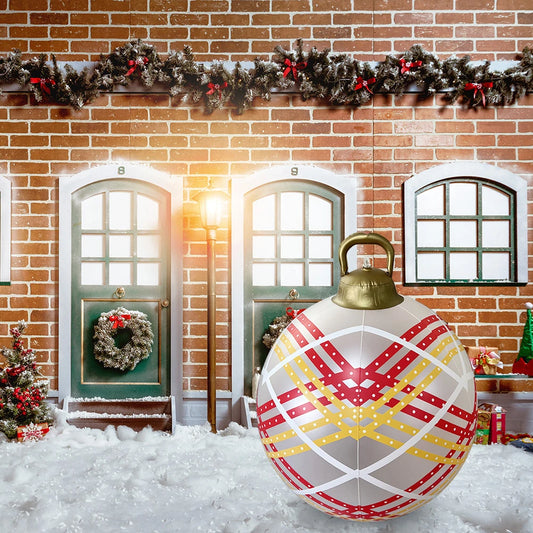 Ornamento árvore de Natal de 60 centímetros gigante divertido bola inflável ornamento