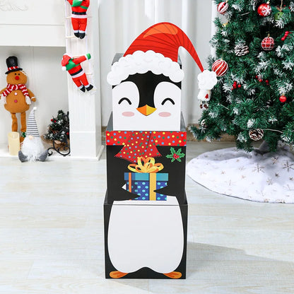 Caixas Empilhamento Feliz Natal 16 Caixas Empilháveis de Natal com Chapéus em 4 Designs