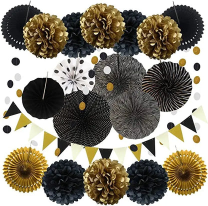 Decoração De Festa Pompom Com Ventilador De Guirlandas De Estilo De Suspensos