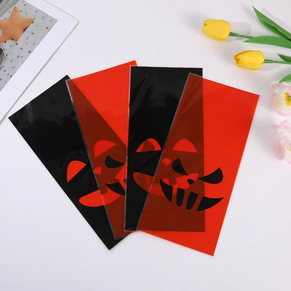 50 peças de sacos decorativos para lembrancinhas de festa de Halloween pretos