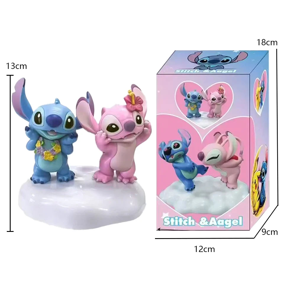 Lilo & Stitch Lovers Modelo Doll Angel Kissing Estatueta Figuras De Mesa Para Namorada