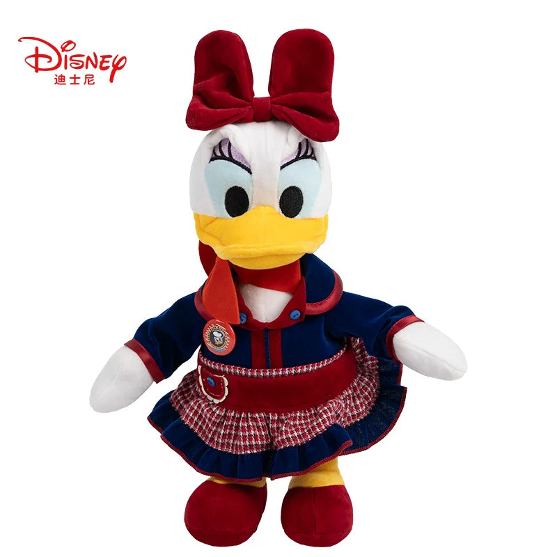 Disney Minnie Mouse Margarida/Pato Donald/Mickey, rosa e preto saia bolinhas pelúcia