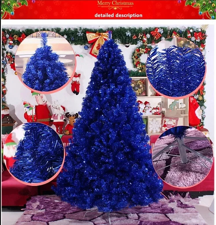 Árvore de Natal, árvore de Natal artificial azul real sem iluminação de 5 pés, árvore cor azul