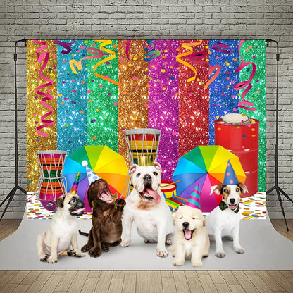 Carnaval, cenário fotográfico, roxo, verde, dourado, máscara, baile, dança, fundo máscaras