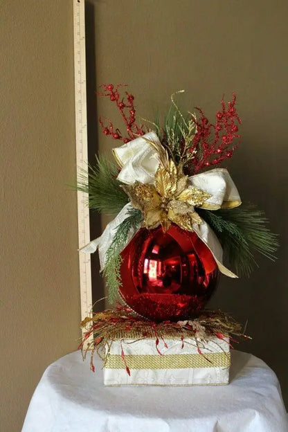 Bola de Natal Dourada Ouro/Azul/Verde e Vermelho com 15CM*5.91 Pol.