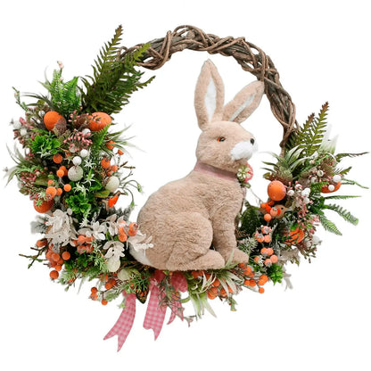 Guirlanda Enfeite Decoração Coelho Com Cestinha Páscoa 60cm