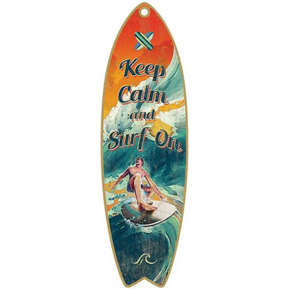 Arte prancha surf,arte surf madeira | Decoração retro artesanato com tema do oceano