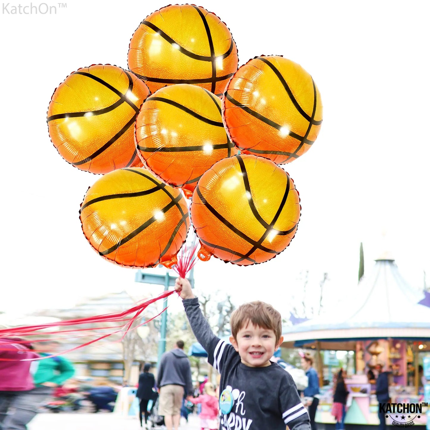 Basquete balões folha de bola lote ( 6 peças ) decorações basquete esportes festa