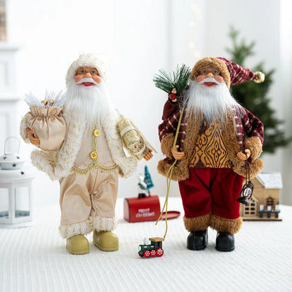 Boneco Papai Noel Lanterna Vermelho decoração de mesa de papai Noel de 30CM*11.81