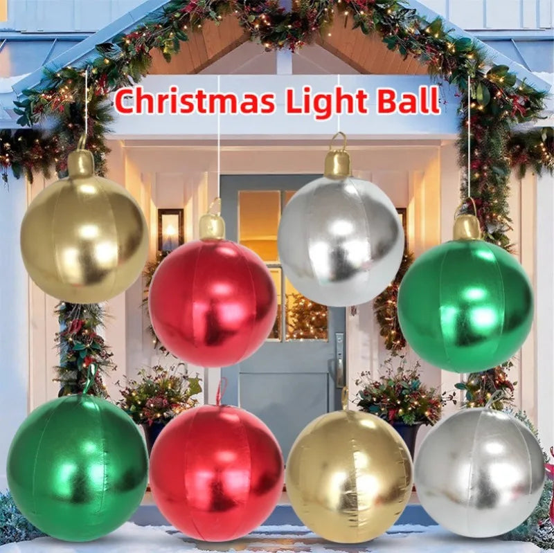 Bola de Natal Inflável Colorido Internos 40cm*Largura*54 cm*Peso: 191g Gigante 40cm PVC