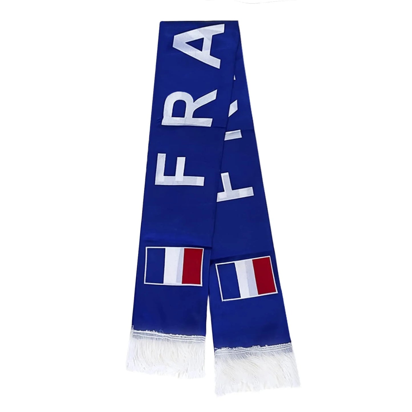 Cachecol de cetim para Copa do Mundo de torcedor de futebol com borla, ideal eventos